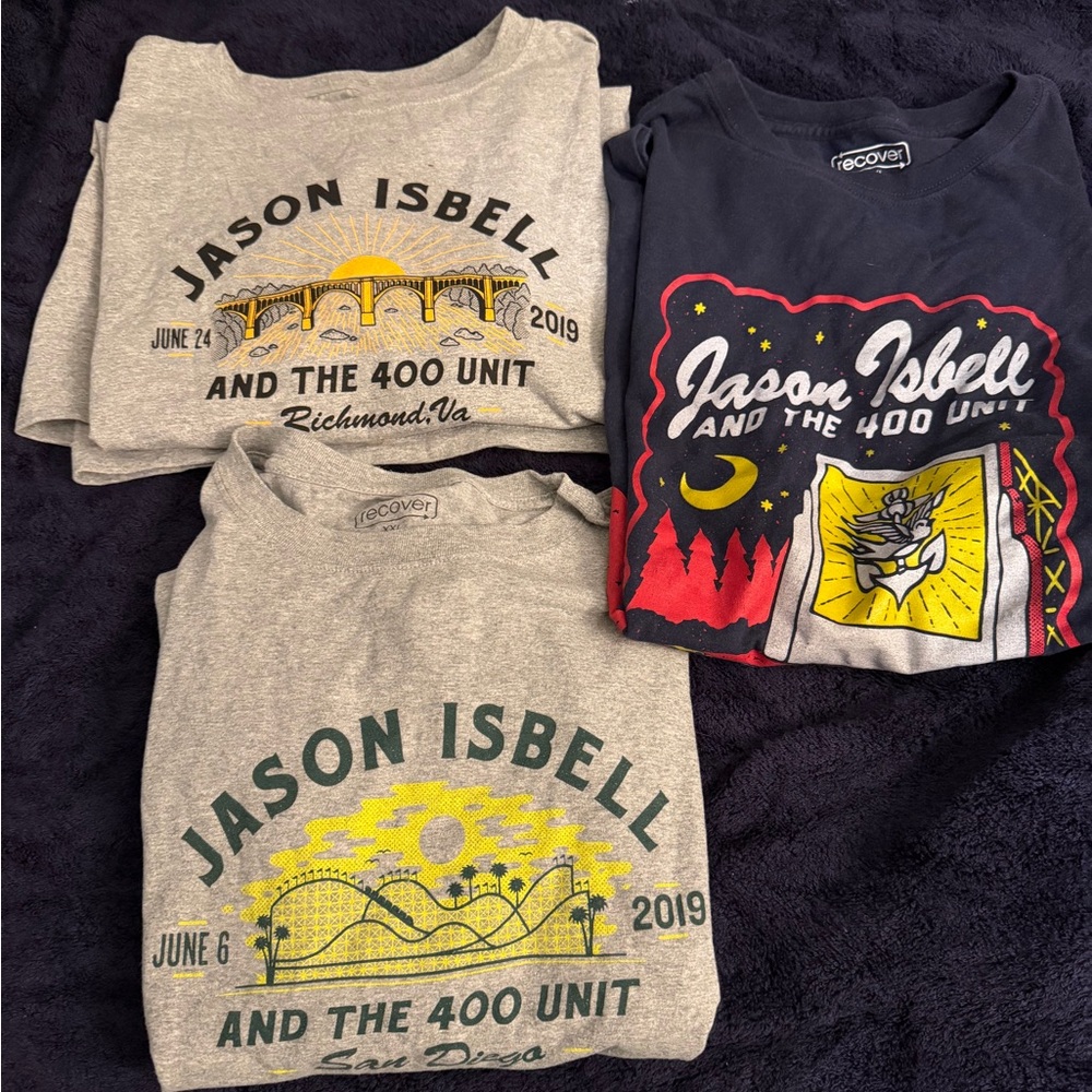 Jason Isbell Graphic Tee - Gray & Navy Concert Designs